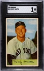 1954 Bowman #65 Mickey Mantle New York Yankees HOF SGC 1 Centered *JAYSACE*