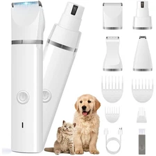 Complete Rechargeable Dog Grooming Set - Lightweight, Washable & Easy to Handle