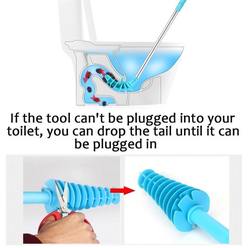 Toilet Drain Unblocker Plunger Flexible Blockage Unblocker Clog Remover eBay