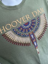 VINTAGE HOOVER DAM NEVADA ARIZONA Southwest Textured Graphic USA Made XL