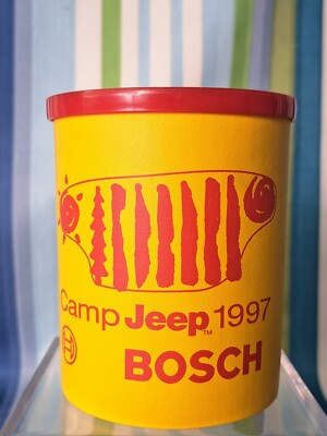 #ad VINTAGE 1997 CAMP JEEP BOSCH FOAM KOOZIE USA MADE $14.55