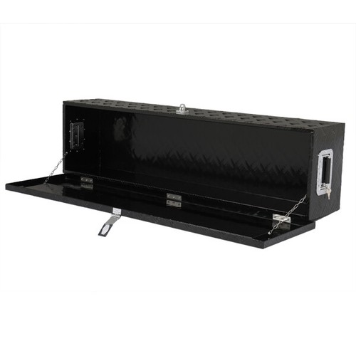 50"Aluminum Five Pattern Toolbox Single Lock Black - Picture 4 of 11