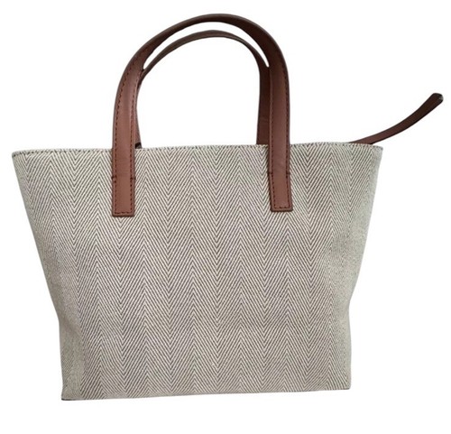 Ted Baker Nishra Herringbone Tote Leather Trim Crossbody Strap Double Handle New - Picture 7 of 23