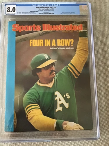 Sports illustrated 1975 Reggie Jackson CGC 8.0