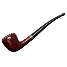 Classic Briar Tobacco Smoking Pipe Handmade Smooth Freehand Pipe Cumberland Stem