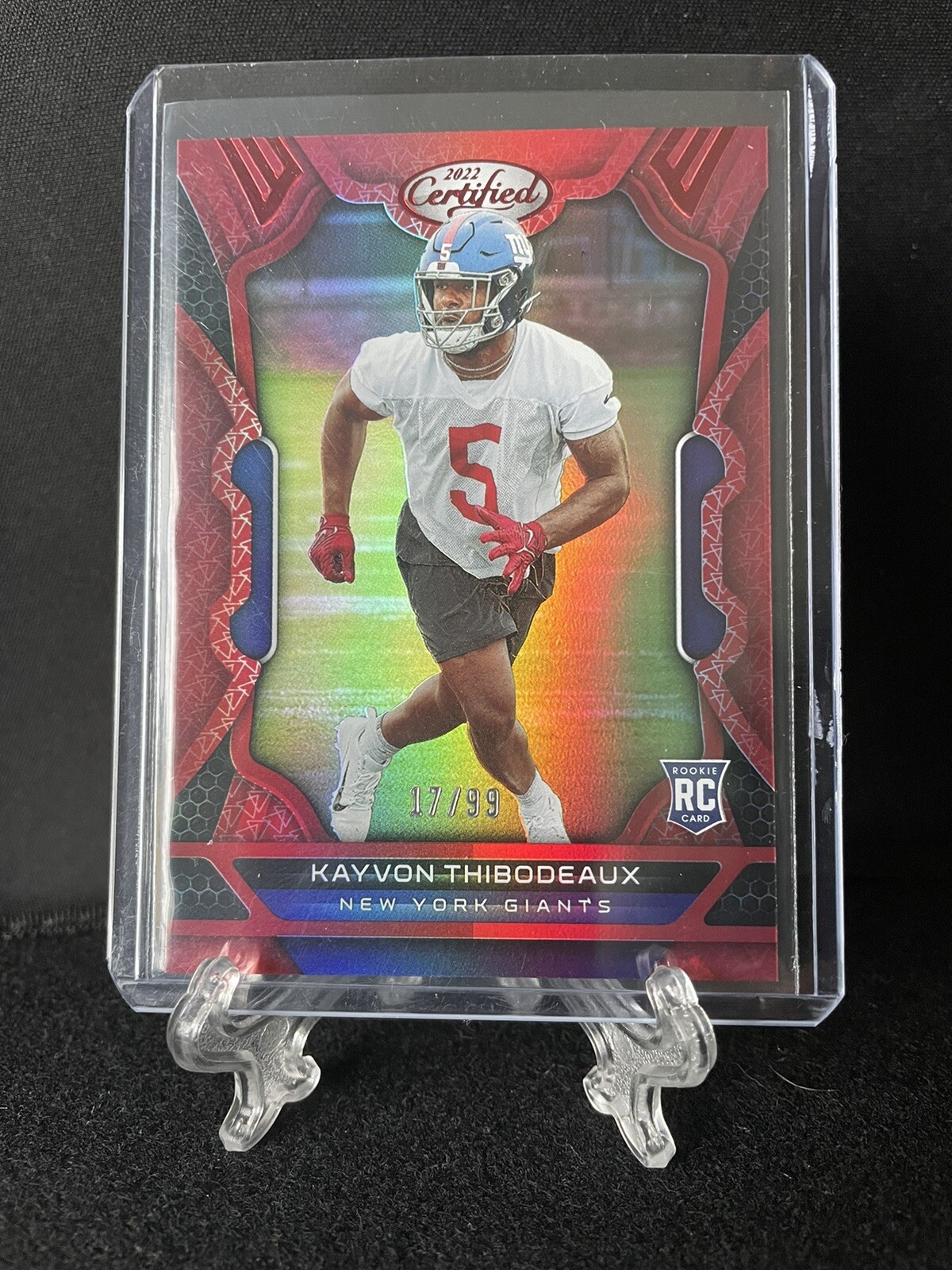 Kayvon Thibodeaux 2022 Certified Red Mirror 17/99 RC New York Giants