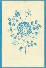 Scherenschnitte Cutwork Rose, Rosebud and Foliage