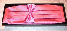  new  ALFANI  SILK CUMMERBUND     MATCHING SILK BOW TIE  SET