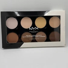 NEW - NYX HCPP01 HIGHLIGHT & CONTOUR PRO PALETTE 8 COLORS X 0.09 OZ FULL SIZE