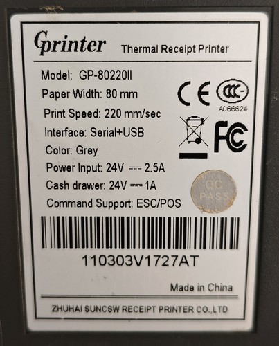 Thermodrucker 80mm Gprinter - GP-80220II - Bild 3 von 4