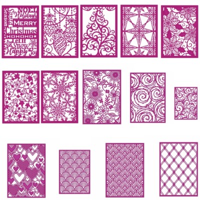 Fustelle da taglio in metallo da appendere, stencil per scrapbooking decorativo goffratura biglietti di carta modello Decor Die Cuts