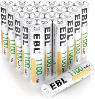 BRANDED Baterías recargables EBL AAA 1100mAh Ready2Charge batería triple A NiMH, - 8