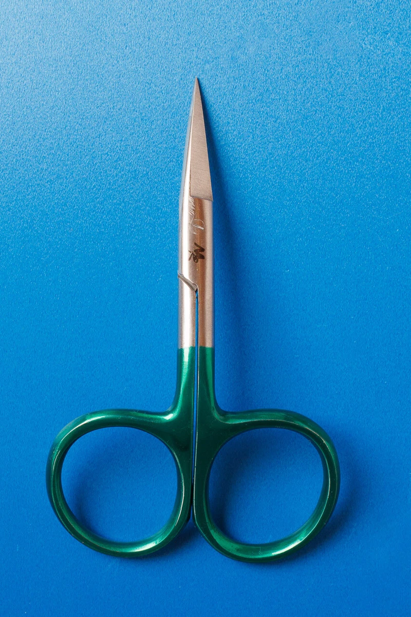 10cm Ciseaux avec Boucle Ouverte, lames dentelées pour Pêche, Montage de Mouches