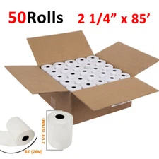 50 Rolls 2 1/4" x 85' Thermal Paper Cash Register Credit Card POS Receipt Roll