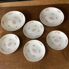 Vintage 5 Piece Lot Jyoto Fine China Julie 8107 Japan Soup Dessert Bread