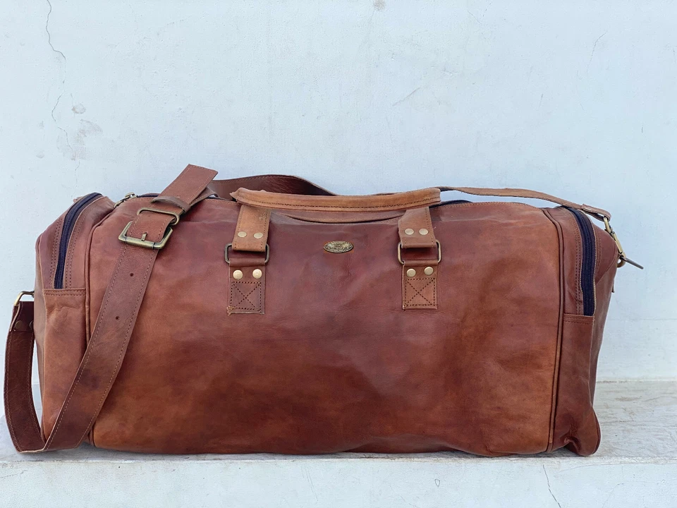 Bolsos de viaje de cuero genuino para hombre de colección multiparous gimnasio fin de semana para pasar la noche Foto 2 de 4