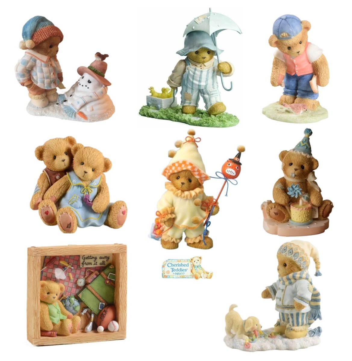 CHERISHED TEDDIES by ENESCO, HAND PAINTED STONE RESIN TEDDY CHERISHED TEDDIES by ENESCO, HAND PAINTED STONE RESIN TEDDY