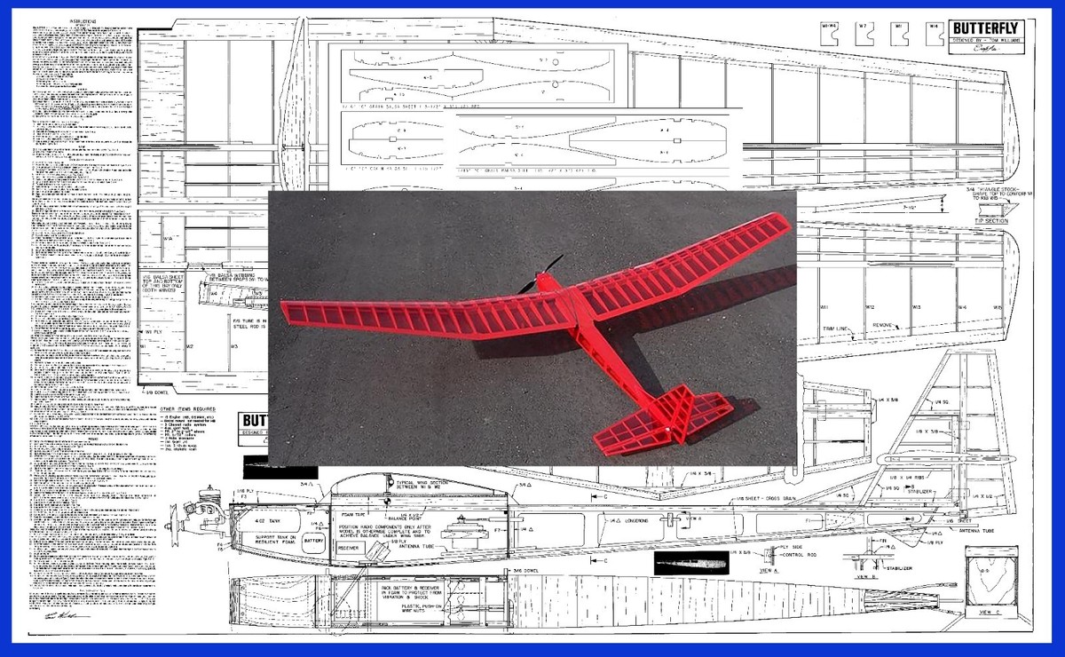Craft Air Model Airplane Plans (RC): Butterfly 100