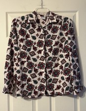 Vintage Alfred Dunner Button Down Blouse Shirt 10