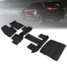 For Mazda 2024-2025 CX-90 All-Weather Floor Mats with Trunk Cargo Liner Set