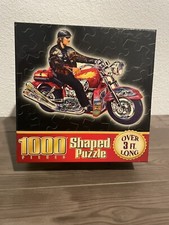 1000 Piece Motorcycle Shaped Jigsaw Puzzle Easy Rider Over 3 Feet Long NEW