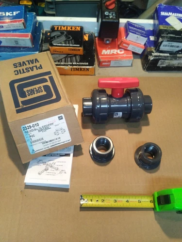 New. "Spears" 2329-010. 1" True Union Ball Valve. Socket/FIPT. EPDM PVC. *Cheap*