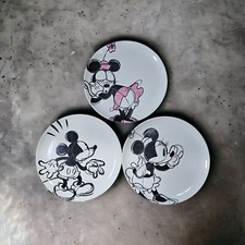 Zak Designs Plates 10" Retro Mickey Minnie Mouse Melamine Dinner Child Disney