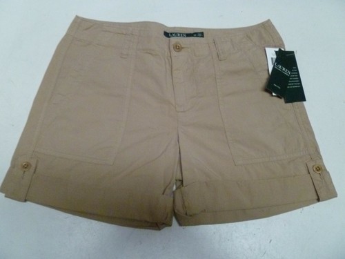Lauren Ralph Lauren Womens Shorts Beige Size UK 16 Petite Mid Rise Tagged New 34 - Picture 10 of 12