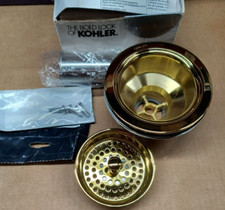 Kohler DuoStrainer Kitchen Sink Strainer Vibrant Polished Brass 8801-PB
