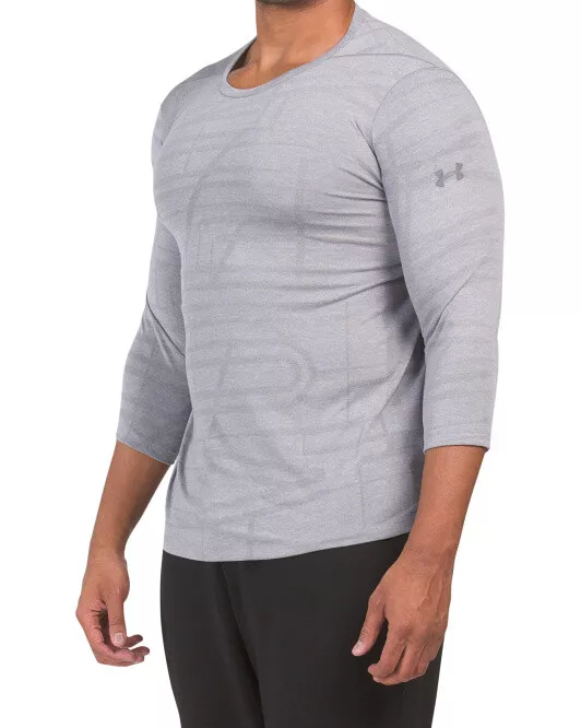 NWT Men&#039;s Under Armour Threadborne 3/4 Sleeve Fitted Shirt Gray 3XL |  eBay