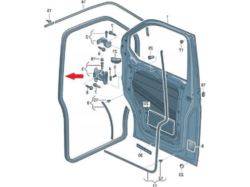 Vorne Rechts Tür Gummidichtung Gummiprofil Für VW TRANSPORTER T5 T6 V VI 5 6 03- - Bild 8 von 8