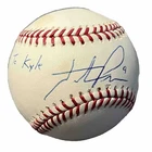 HUNTER PENCE Original Signed Autographed OML Rawlings Baseball COA Cert GIANTS