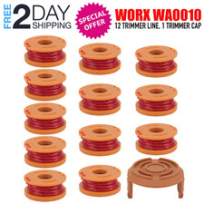 WORX WA0010 PREMIUM Grass Trimmer Edger Spool Line Replacement - 13 Pack
