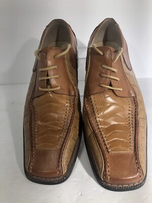 Stacy Adams Tan Crocodile Pattern Oxfords Buy Stacy Adams Shoes - Mustard Brown Alligator Cap Toe main image 4