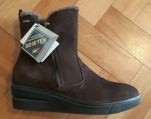 Gore-Tex IGI\u0026CO Woman's Invierno Botas al Tobillo Con Cremallera Marrón  Nobuck polar estilo: 6153811 | eBay