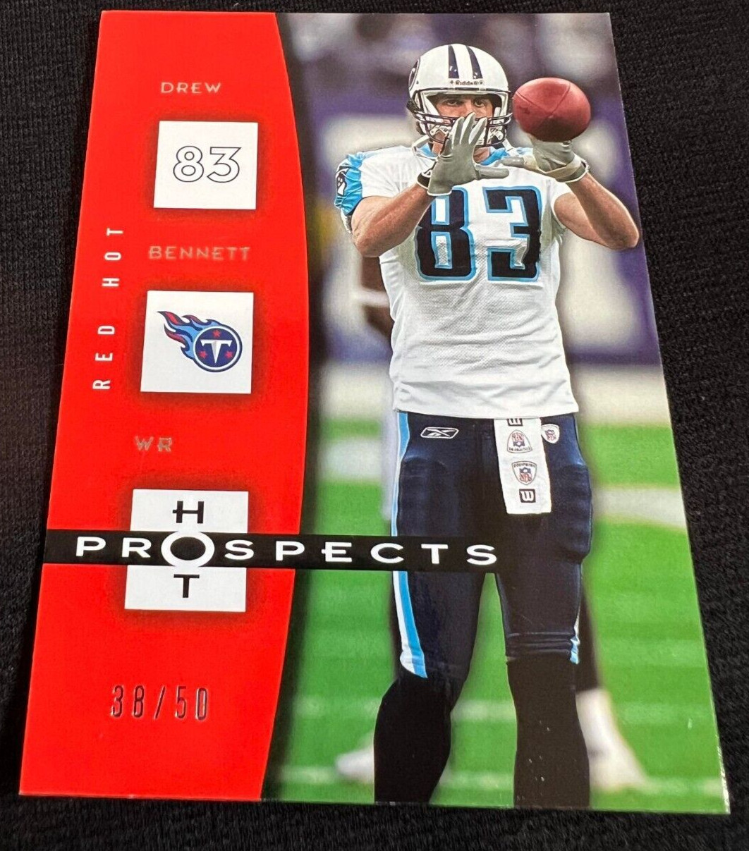 DREW BENNETT Tennessee Titans 2006 Fleer Hot Prospects Red Hot #95 NFL #38/50