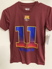 FCB Barcelona Neymar Jr 11  Youth Red Shirt Outerstuff Polyester Large 14-16