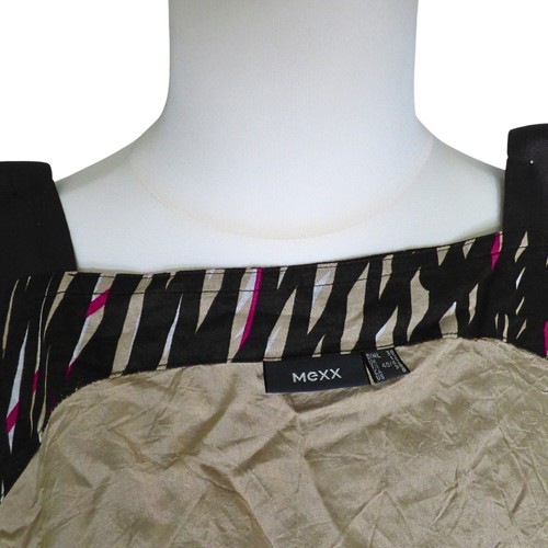 Sommerkleid, Grafikmuster braun/beige, pink (Größe 38), Mexx, neuwertig - Bild 5 von 5