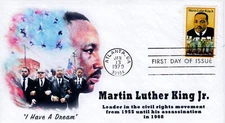 AO-1771-1, 1979, Martin Luther King Jr,  Add-on Cachet, First Day Cover, SC 1771