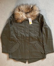 Boden Classic Khaki Kentwell Parka  Size 12 Brand New With Tags 