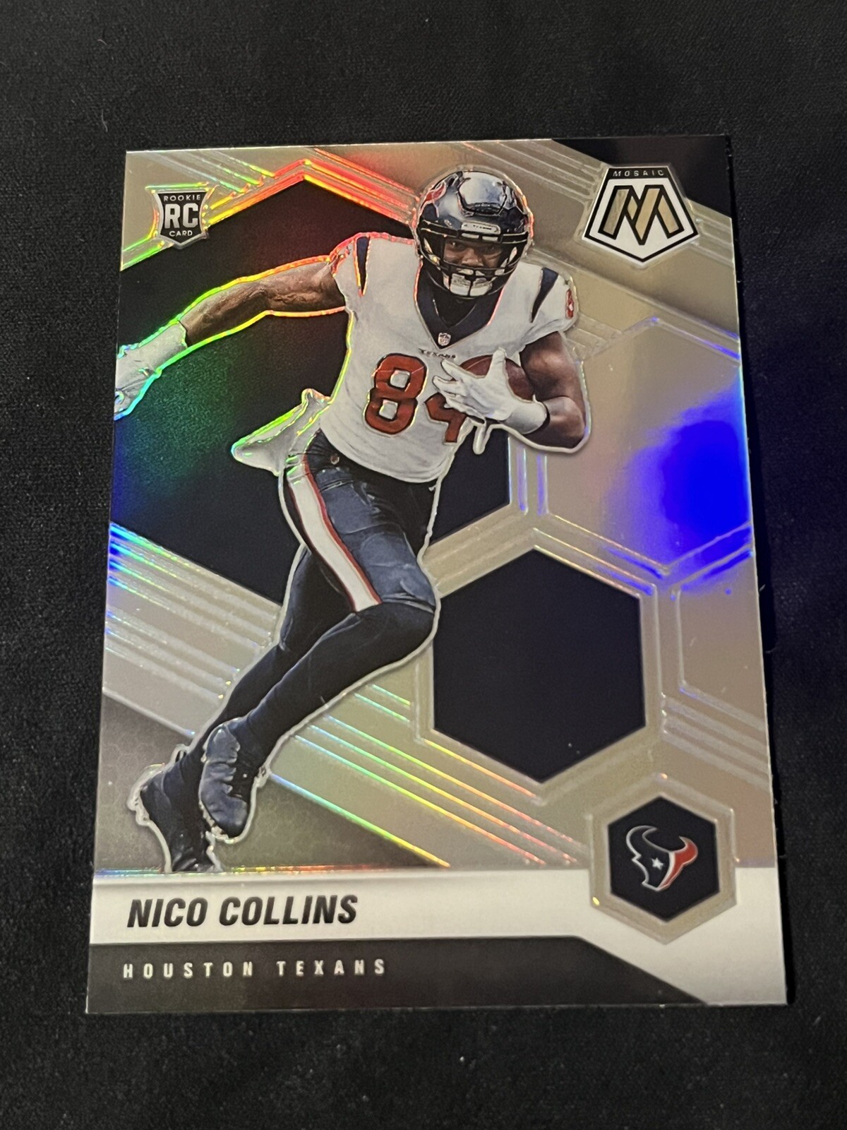 2021 Panini Mosaic Nico Collins #330 RC Rookie Silver Holo Prizm Houston Texans