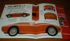 1954 Osca Mt4 Spec Sheet Brochure Poster Print Photo 54 Le Mans Racer