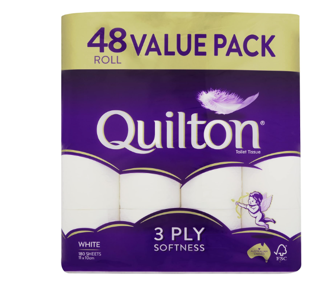 48x Quilton Toilet Paper Tissue Rolls 3Ply 180 Sheets Free postage Best Price eBay