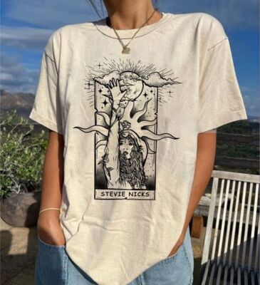Stevie Nicks Tour Live In Concert short sleeve white color shirt KTV9384