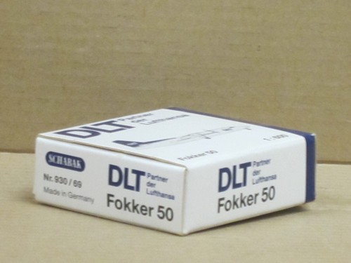 Flugzeug Fokker 50 "DLT" weiß Box Schabak 930/69 1:600 - Bild 6 von 6