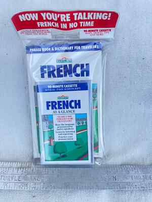 New Barron's French at a Glance - Audio Cassette Tape Phrase Book & Dictionary
