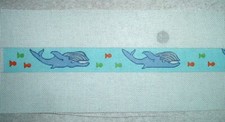 Whale and Fish Dog Collar 18ct HP Hand Painted Needlepoint Canvas WK