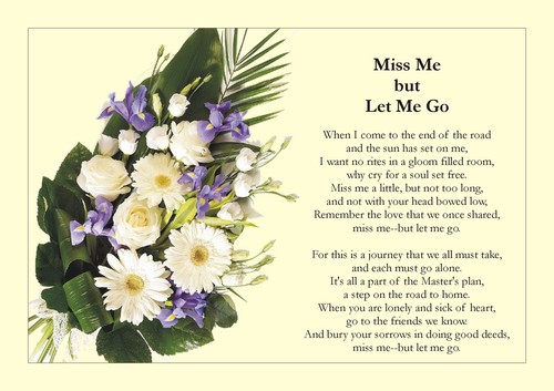 Let Me Go Poem For Funeral