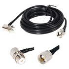 5M 5M RG-58/U Coaxial Cable PL-259 Connector M-Male For Car Radio Kenwood Yaesu
