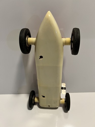 Vintage Wind-up Open Wheel Race Car by Rite Spot Plastic Prod. - Working - Picture 7 of 10
